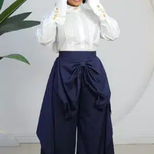 FRONT PLEAT TRIPLE BUTTON WRIST SHIRT 52577 - Image 7