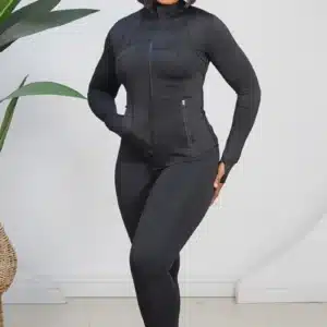 FRONT ZIP HIGH NECK JACKET 1507 - Image 6