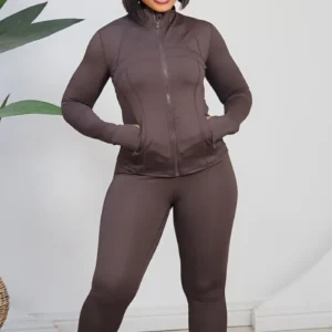 FRONT ZIP HIGH NECK JACKET 1507 - Image 5