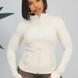 FRONT ZIP HIGH NECK JACKET 1507