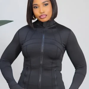 FRONT ZIP HIGH NECK JACKET 1507 - Image 3