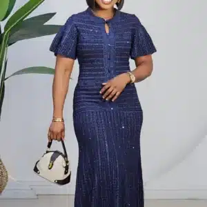 GLITTERS KNIT HEM DRESS 2407