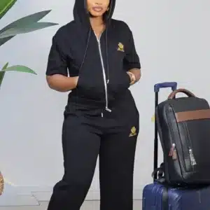 HOODY FRONT ZIP & POCKET TRACKSUIT SET 92679 - Image 4