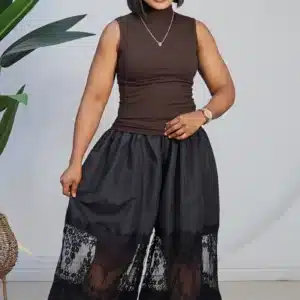 LACE HEM BALLON JORT 33219
