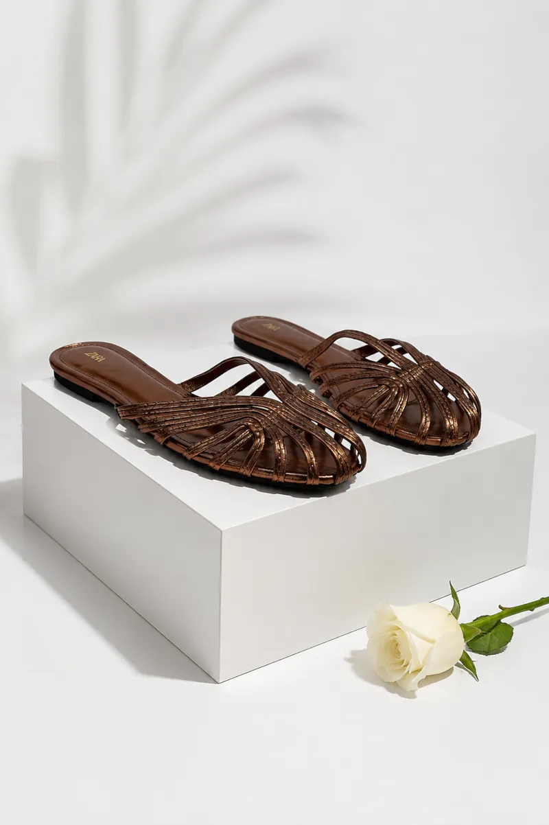 MULTI STRAP TOP FLAT SLIPPERS 66803-1 - Image 2