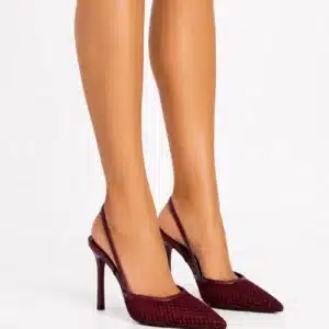NET COVER FRONT SLING BACK HIGH HEEL SANDAL 1920-3
