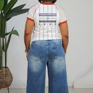 DOUBLE SIDE SPLASH PAINT MOM JEANS 8538 - Image 10
