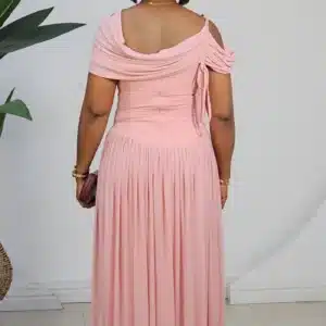 ONE SLEEVE OFF SHOULDER RUCH EVENING DRESS 2661 - Image 11
