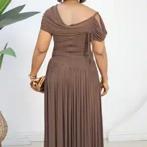 ONE SLEEVE OFF SHOULDER RUCH EVENING DRESS 2661 - Image 13