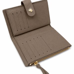 OVERLAP ZIP TOP LEATHER WALLET 3126 - Image 11