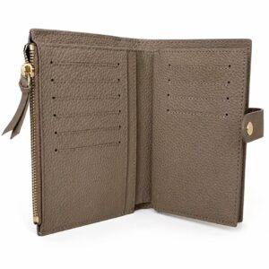 OVERLAP ZIP TOP LEATHER WALLET 3126 - Image 5