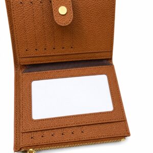 OVERLAP ZIP TOP LEATHER WALLET 3126 - Image 10