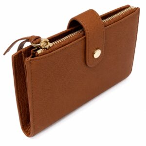 OVERLAP ZIP TOP LEATHER WALLET 3126
