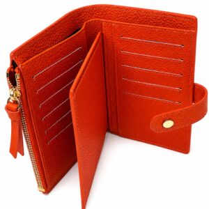 OVERLAP ZIP TOP LEATHER WALLET 3126 - Image 6