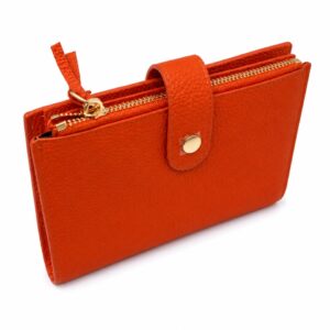 OVERLAP ZIP TOP LEATHER WALLET 3126 - Image 3