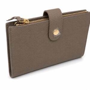 OVERLAP ZIP TOP LEATHER WALLET 3126 - Image 2