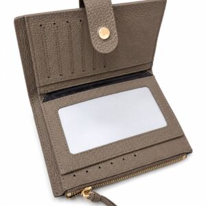 OVERLAP ZIP TOP LEATHER WALLET 3126 - Image 8