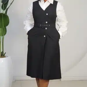 PINAFOR FLARE DRESS w POCKET DRESS 6518 - Image 6