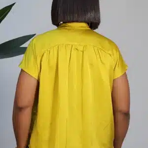 RUFFLE PLEAT FRONT SATIN TOP 879 - Image 9