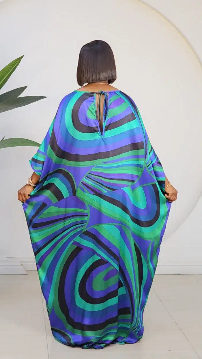 SATIN PATTERN ABAYA 57016 - Image 3