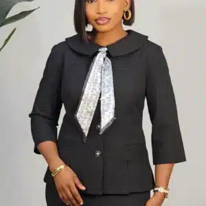 SCARF KNOT JACKET & SKIRT SET 5591 - Image 3