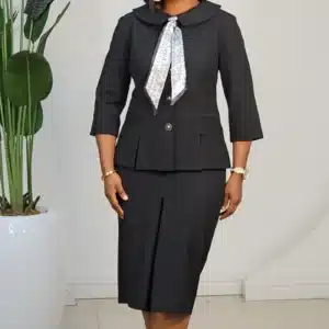 SCARF KNOT JACKET & SKIRT SET 5591