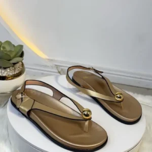 SCISSORS BROOCH TOP FLAT SANDALS YT-6866