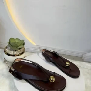 SCISSORS BROOCH TOP FLAT SANDALS YT-6866 - Image 2