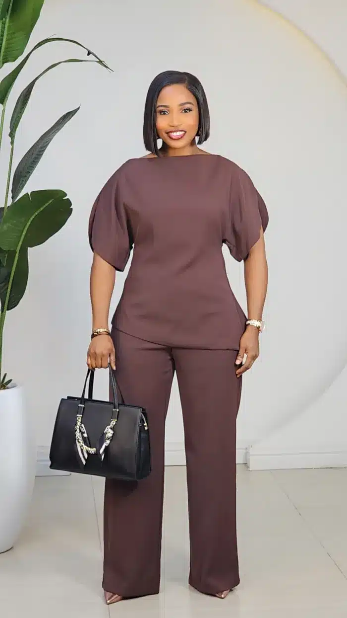 SLANT KIMONO SLEEVE TOP & PANT SET 109