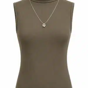 SLEEVELESS TURTLE NECK TOP 508-3 - Image 35