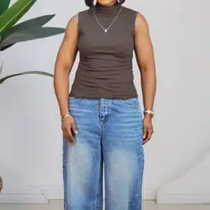 SLEEVELESS TURTLE NECK TOP 508-3 - Image 17
