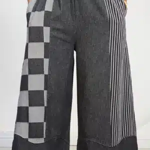 STRIPE & DRAFT CULOTTE JEANS 80655