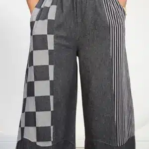 STRIPE & DRAFT CULOTTE JEANS 80655 - Image 5