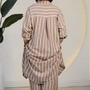 STRIPE LONG SHIRT & PANT SET 6032 - Image 7