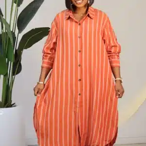 STRIPE LONG SHIRT & PANT SET 6032 - Image 5