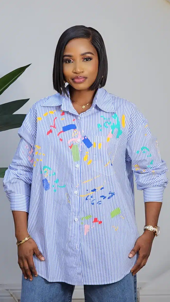 STRIPE PAINT SPLASH SHIRT 58066