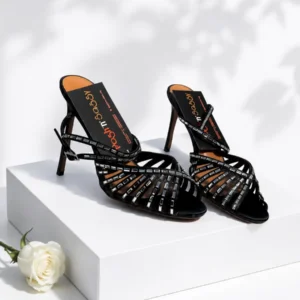 STUD MULTI STRAP TOP HIGH HEEL SANDALS 1850-71 - Image 4