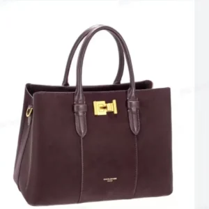 VELVET DOUBLE HANDLE BUCKLE BAG CM8624 - Image 4