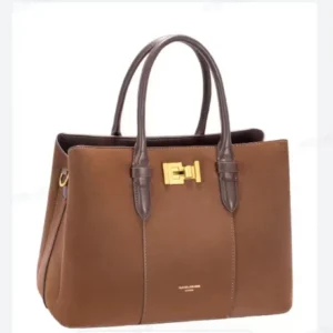 VELVET DOUBLE HANDLE BUCKLE BAG CM8624