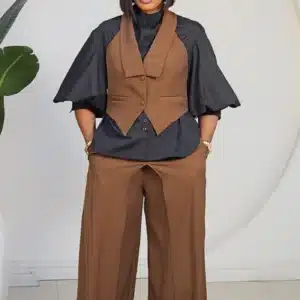 WAIST COAT & OVERLAP PANT SET 1007 - Image 6