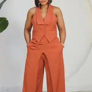 WAIST COAT & OVERLAP PANT SET 1007 - Image 2