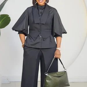WAIST COAT & OVERLAP PANT SET 1007 - Image 7