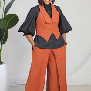 WAIST COAT & OVERLAP PANT SET 1007 - Image 8
