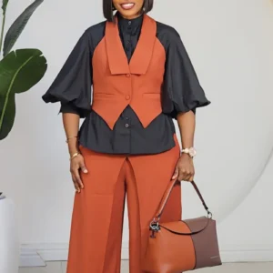 WAIST COAT & OVERLAP PANT SET 1007 - Image 5