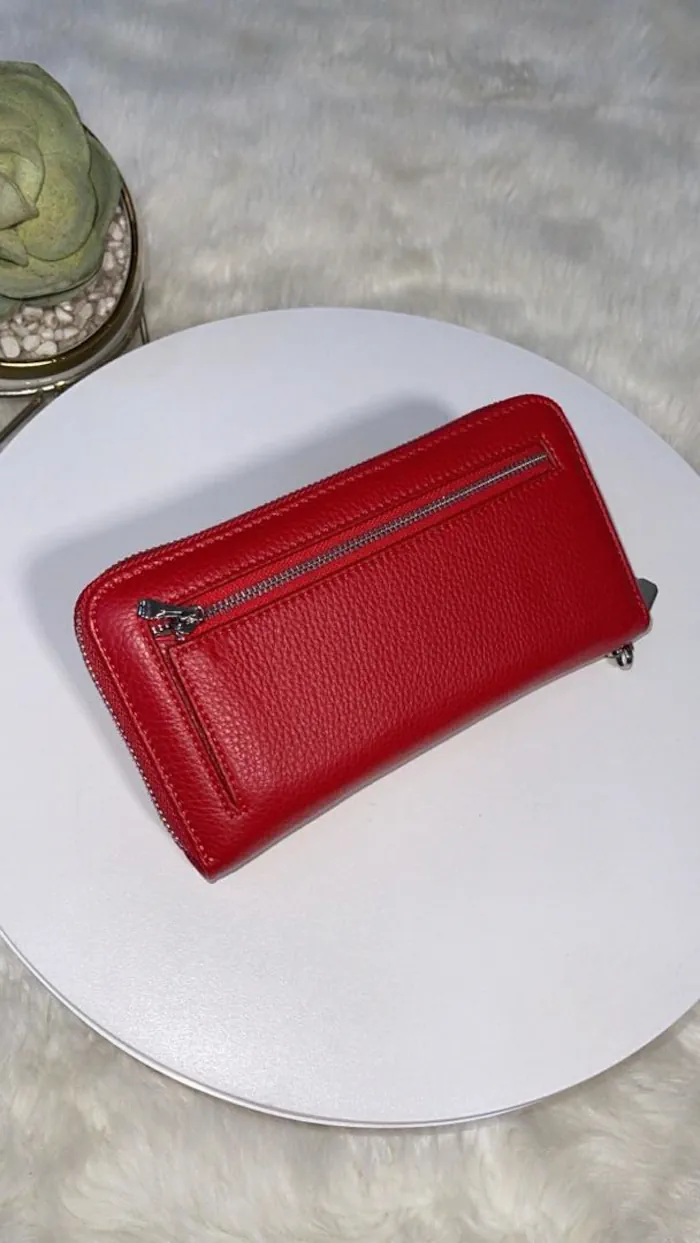 ZIP TOP & SIDE LEATHER WALLET 2502