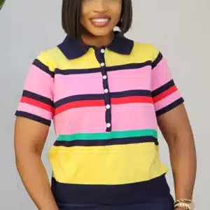 3-TONE KNIT TOP 1308 - Image 2