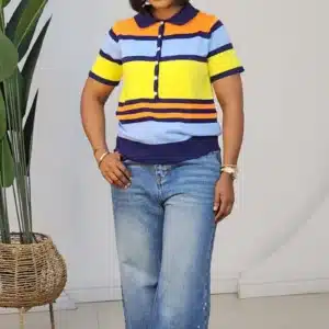 3-TONE KNIT TOP 1308 - Image 3