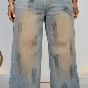 BROWN SPLASH MOM JEAN 835