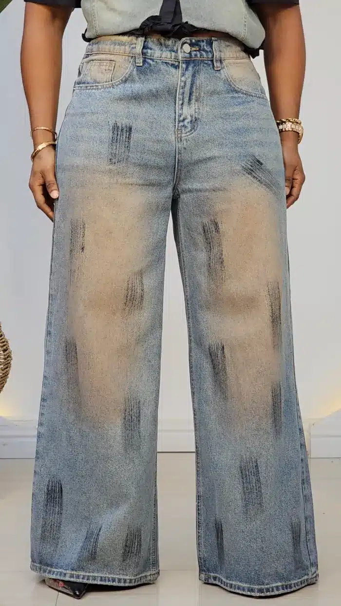 BROWN SPLASH MOM JEAN 835