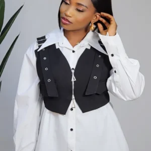 BUCKLE WAIST COAT 2IN1 & SHIRT SET 3329 - Image 7